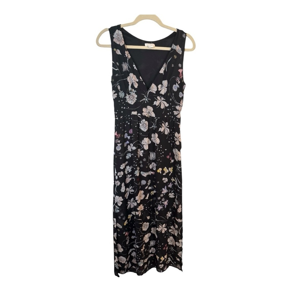 h&m black floral dress | Dresses | Hm Sleeveless Vneck Maxi Size 8 Elegant Wedding Guest Dresses lastchance detachable tie belt at Size:98/104
